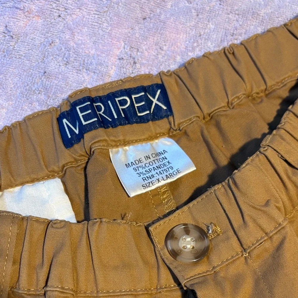 Meripex 1340 Men's Tan Flat Front Shorts - Picture 2 of 6